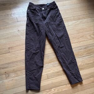 H&M brown(cool toned) denim tapered jean